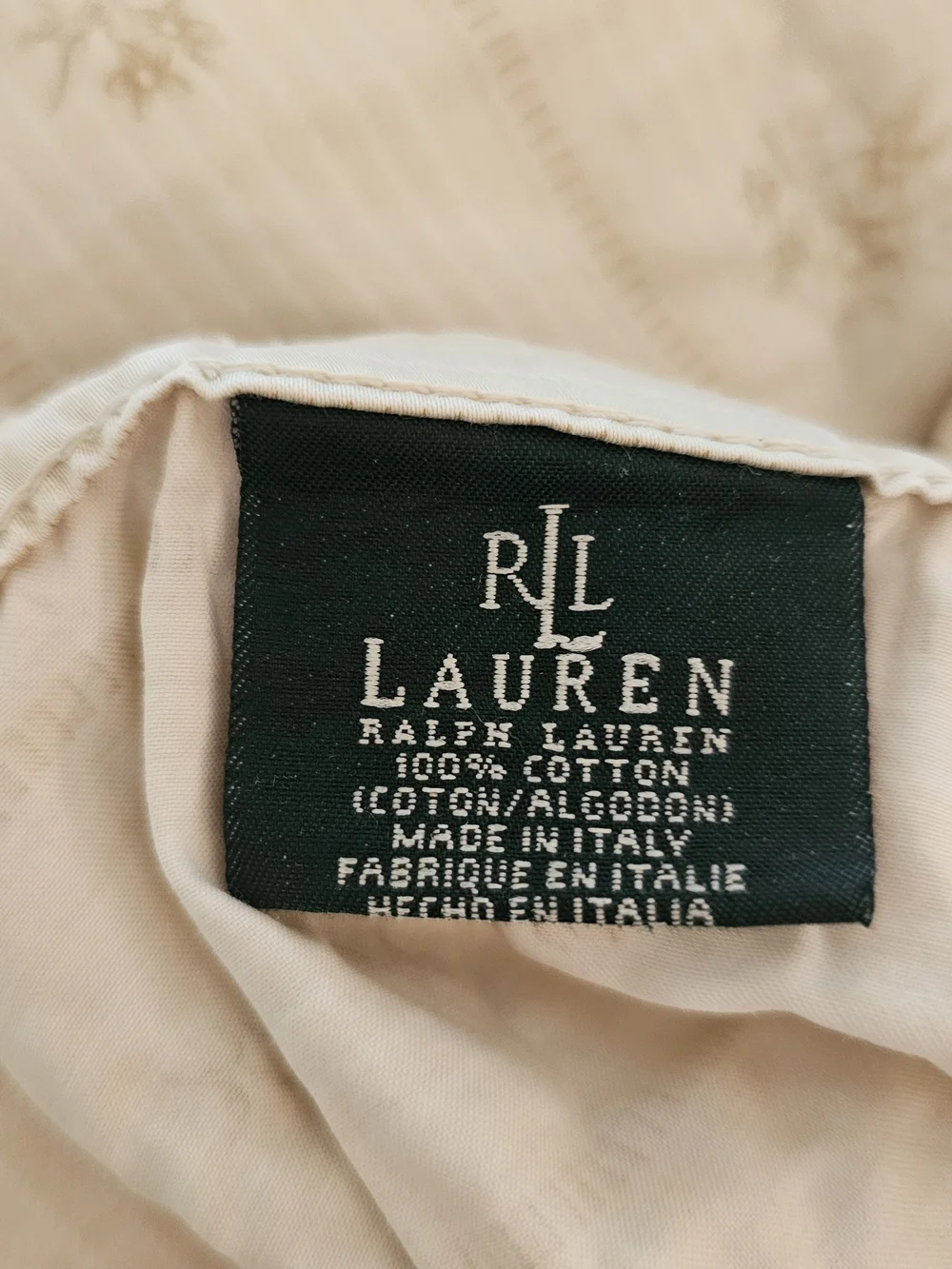 VTG Ralph Lauren Villandry King Sheet Set 450TC Made in Italy 4pc Fair/Cutter